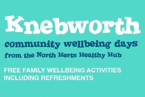 Knebworth community wellbeing days poster