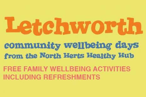Letchworth community wellbeing days poster